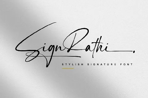 Sign Rathi font