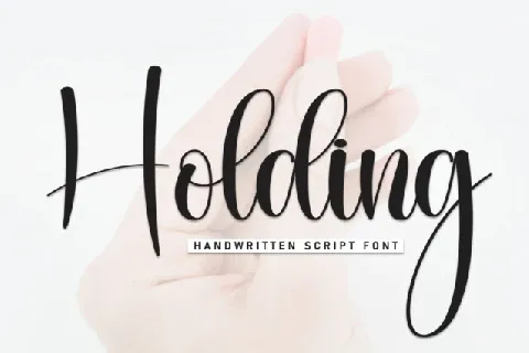 Holding Script font