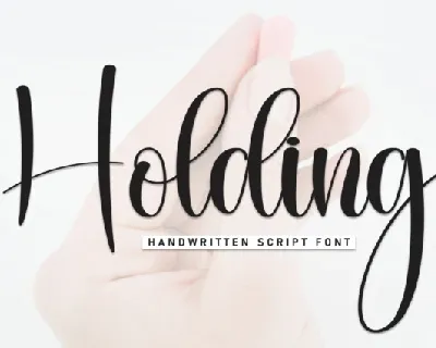 Holding Script font