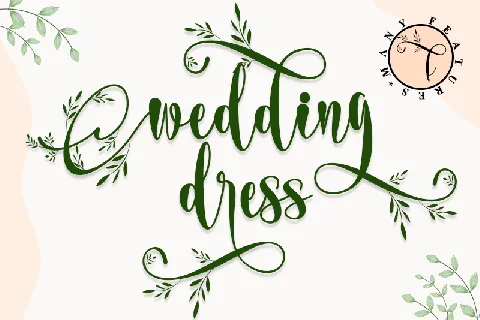 wedding dress - personal use font