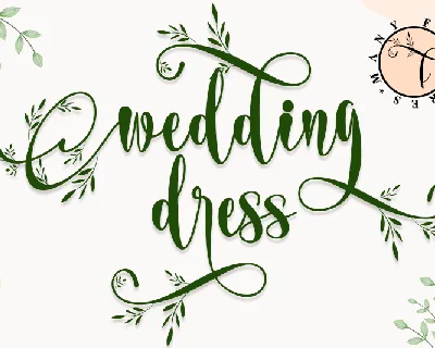 wedding dress - personal use font