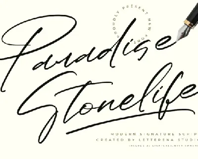 Paradise Stonelife font