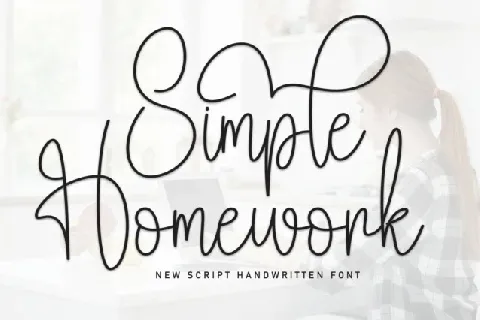 Simple Homework Script font