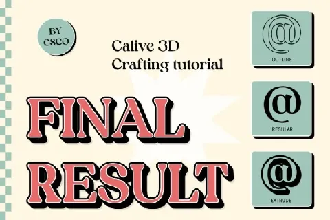 Calive 3D font