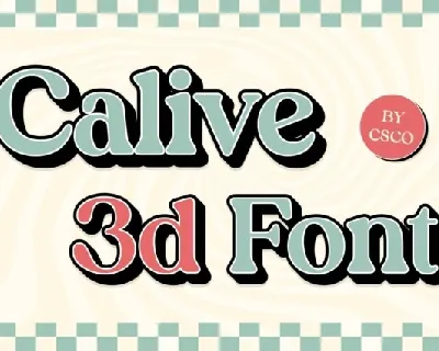 Calive 3D font