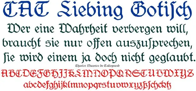 CAT Liebing Gotisch font