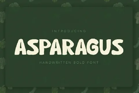 Asparagus Handwritten font