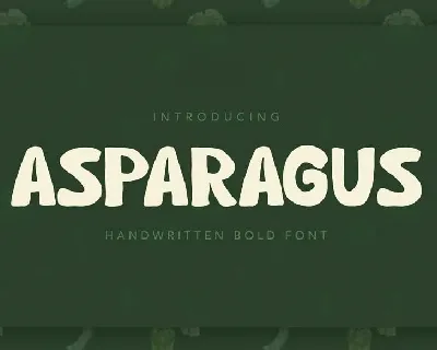 Asparagus Handwritten font