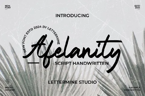 Afelanity Demo font