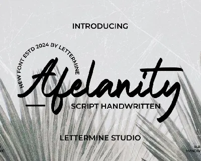 Afelanity Demo font