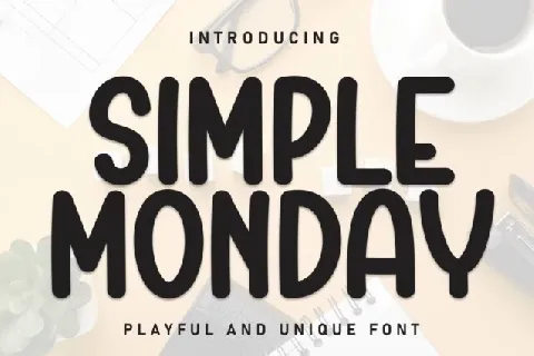 Simple Monday Display font