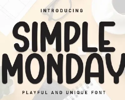 Simple Monday Display font