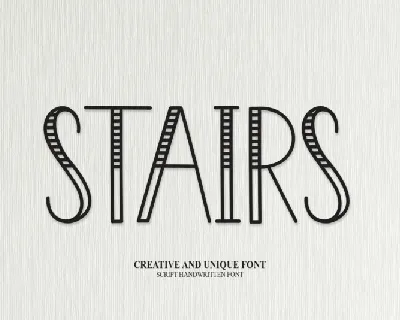Stairs Display font