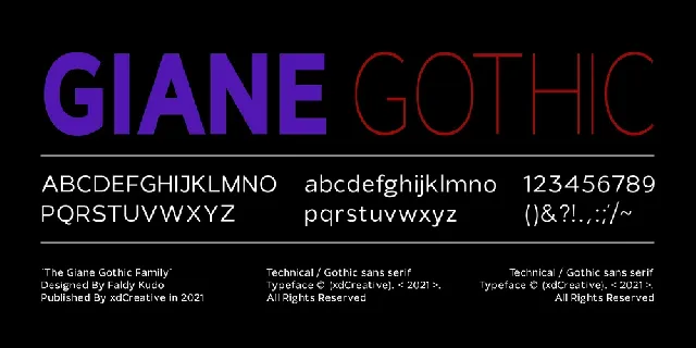 Giane Gothic Sans font