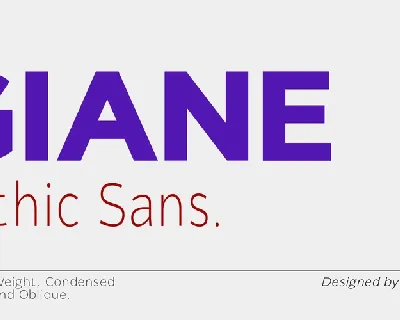 Giane Gothic Sans font