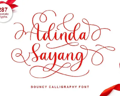 Adinda Sayang Calligraphy Script font