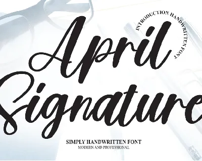 April Signature font