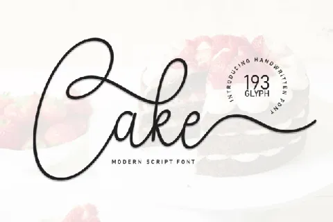 Cake Script font