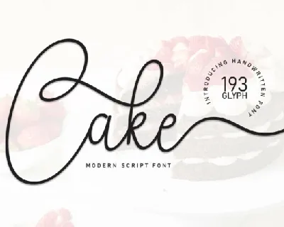 Cake Script font