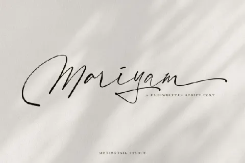 Mariyam Script font