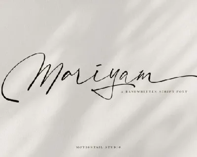 Mariyam Script font