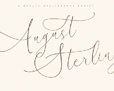 August Sterling font