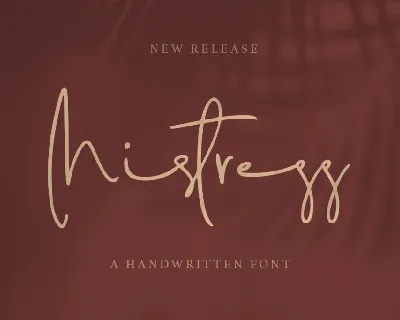Mistress Personal Use Only font