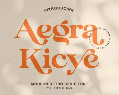 Aegra Kicye font