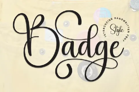 Badge Calligraphy font