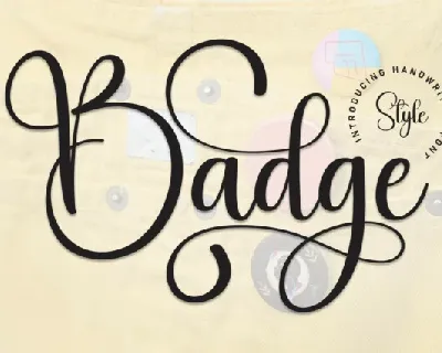 Badge Calligraphy font