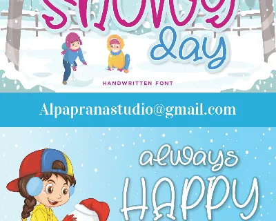 Hello Snowy font