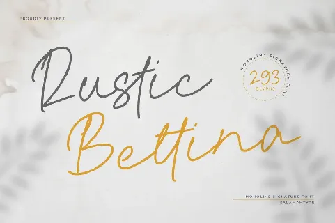 RusticBettina font