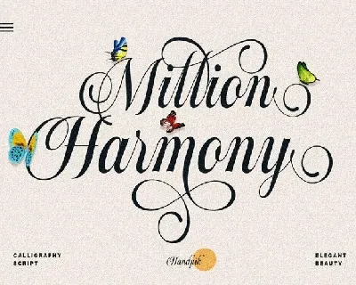 Million Harmony Calligraphy font