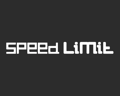 Speed Limit Demo font