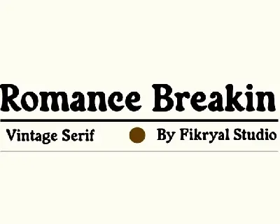 Romance Breakin font