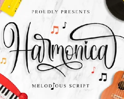 Harmonica Calligraphy font