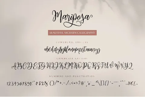 Mariposa font