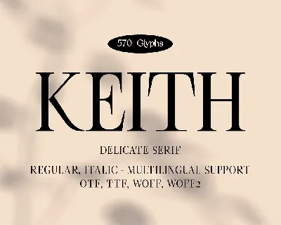 Keith font