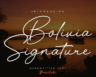 Bolivia Signature font