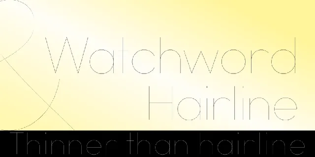 Watchword Demo font