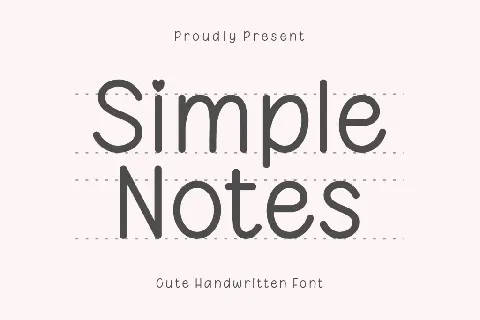 Simple Notes font