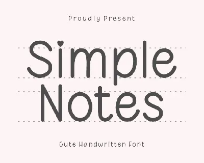 Simple Notes font