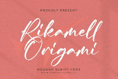 Rikamell Origam font