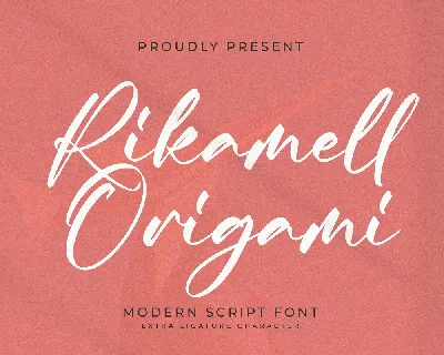 Rikamell Origam font
