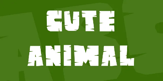 CUTE ANIMAL font