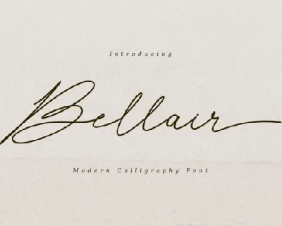 Bellair font