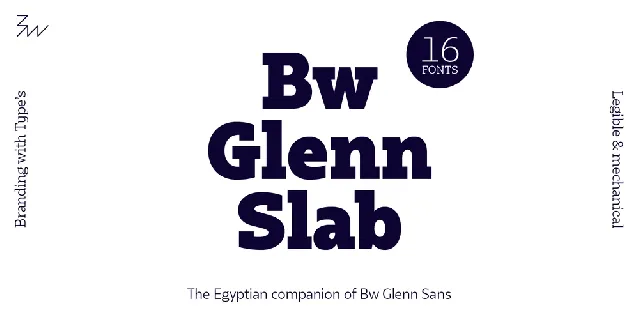 Bw Glenn Slab Family font