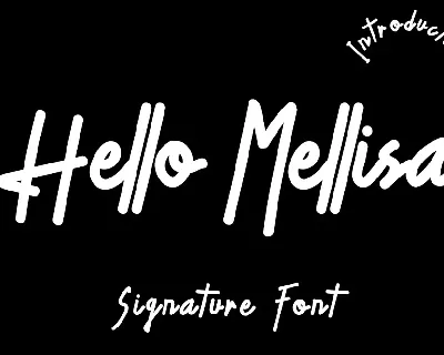 Hello Mellisa font
