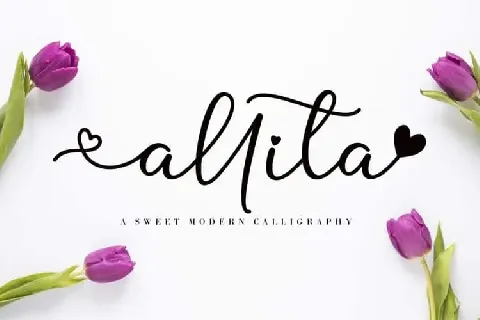 Sweet Allita Calligraphy font