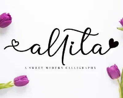 Sweet Allita Calligraphy font